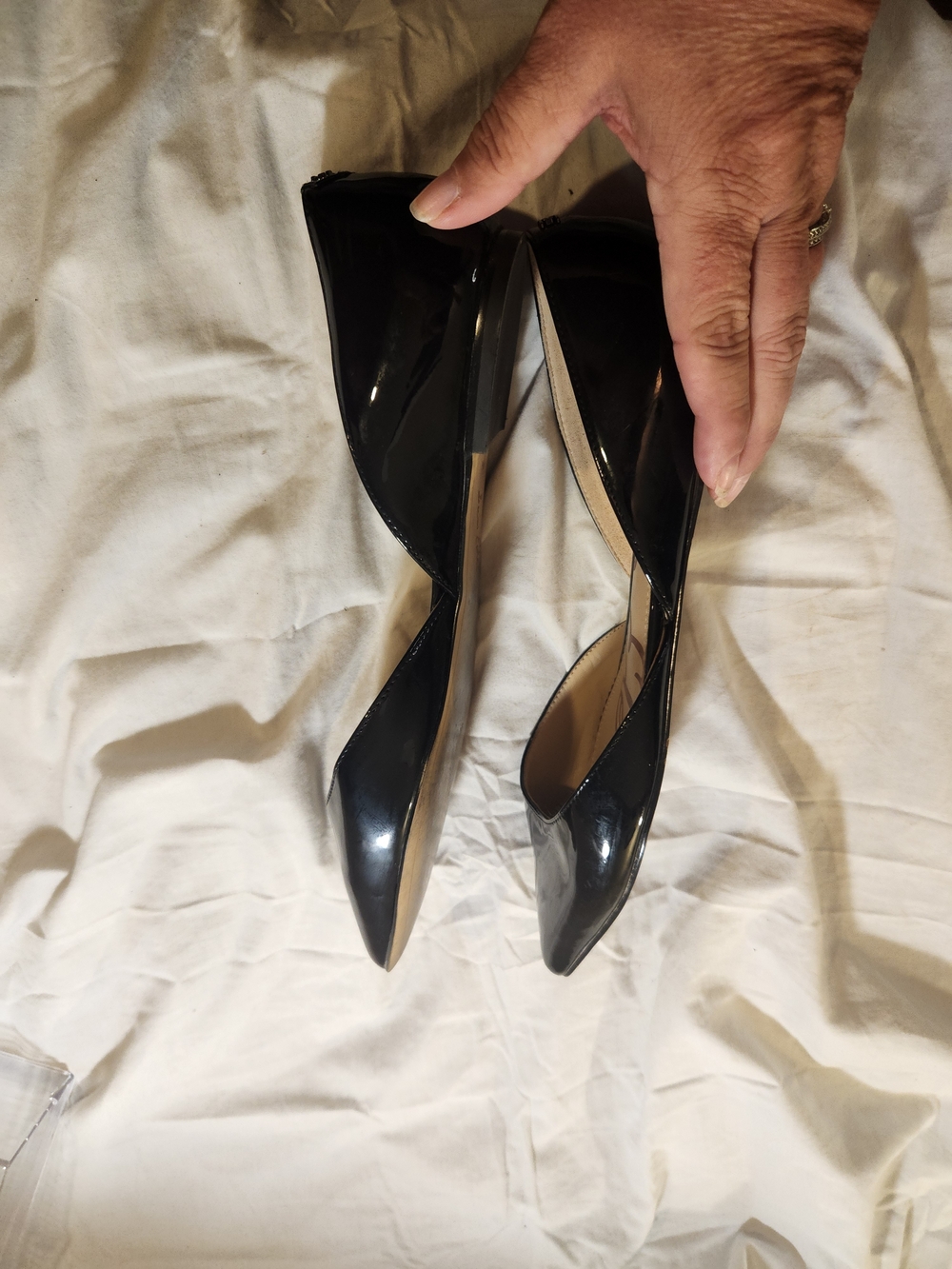 Sam Edelman Women's Black Patent D'Orsay Flats 8.5 - Picture 4 of 9
